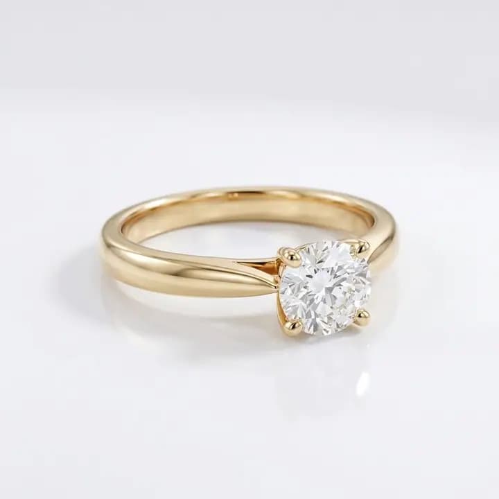 The same ring after retouching, on a clean white background with even light